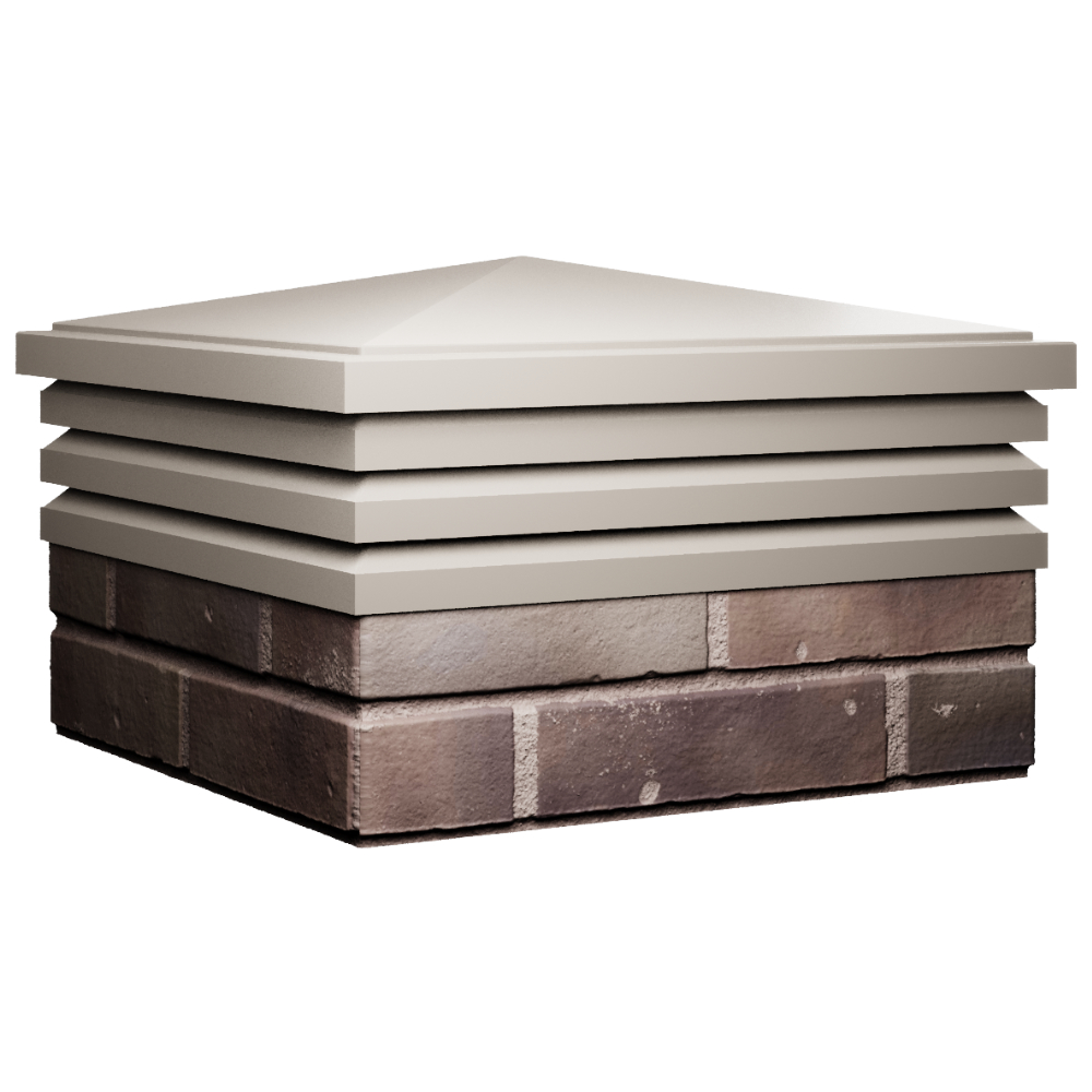 Колпак Zking Бона ХайТек Бежевый на столб 2х2 кирпича (513х513мм) в Аксубаево фото