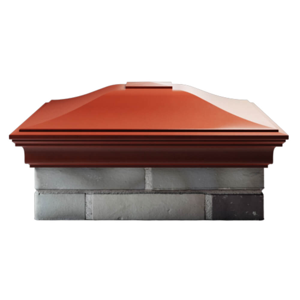 Колпак Zking Монблан Красный на столб 2х2 кирпича (515х515мм) в Аксубаево фото