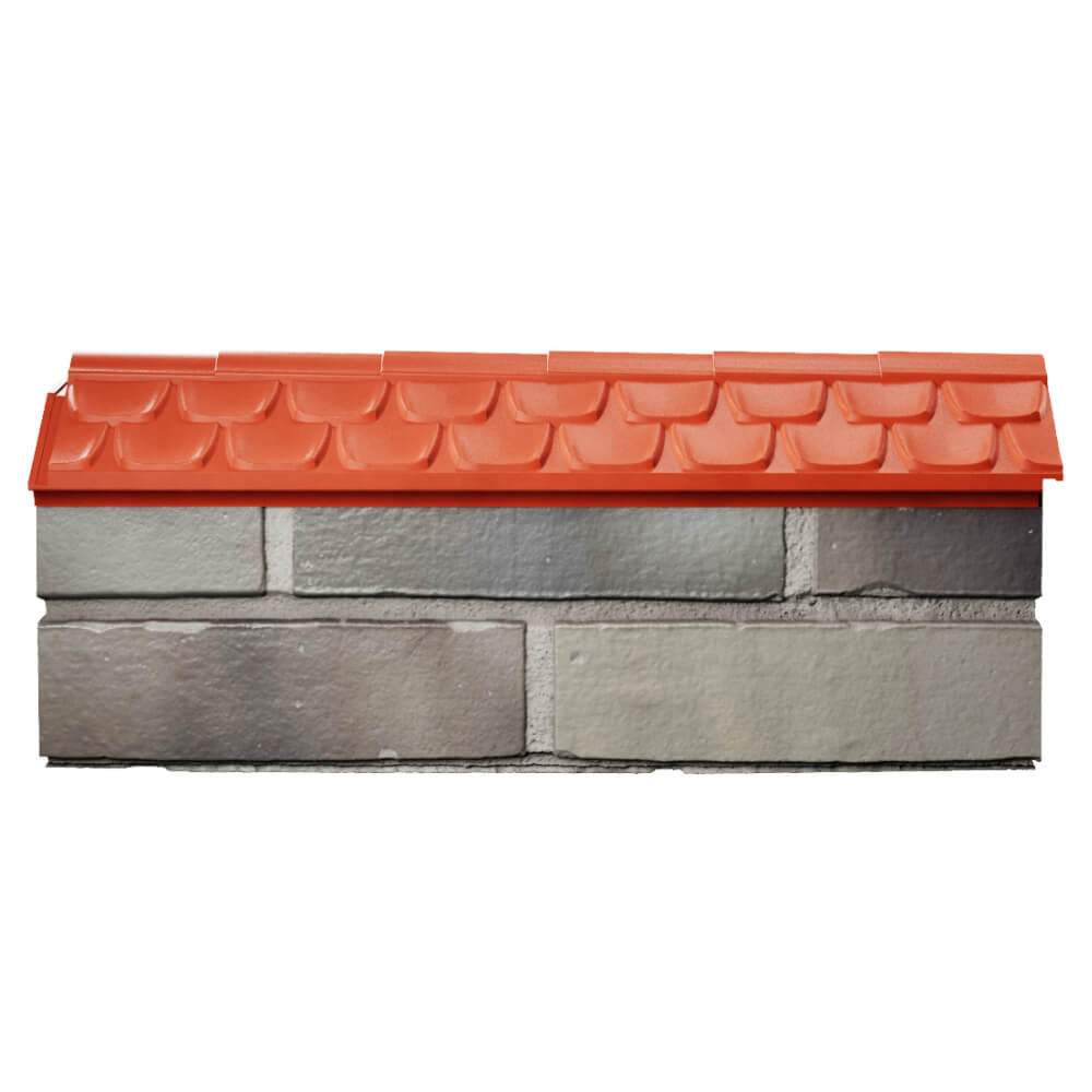 Парапет Zking Эльбрус Красный с посадкой на 0.5 кирпича (130мм) в Аксубаево фото