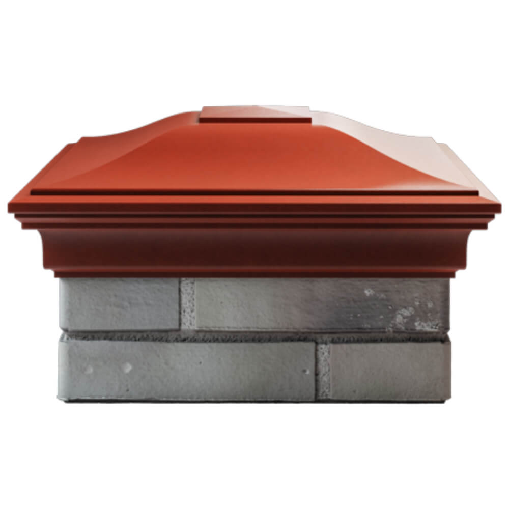 Колпак Zking Монблан Красный на столб 1.5х1.5 кирпича (385х385мм) Аксубаево фото