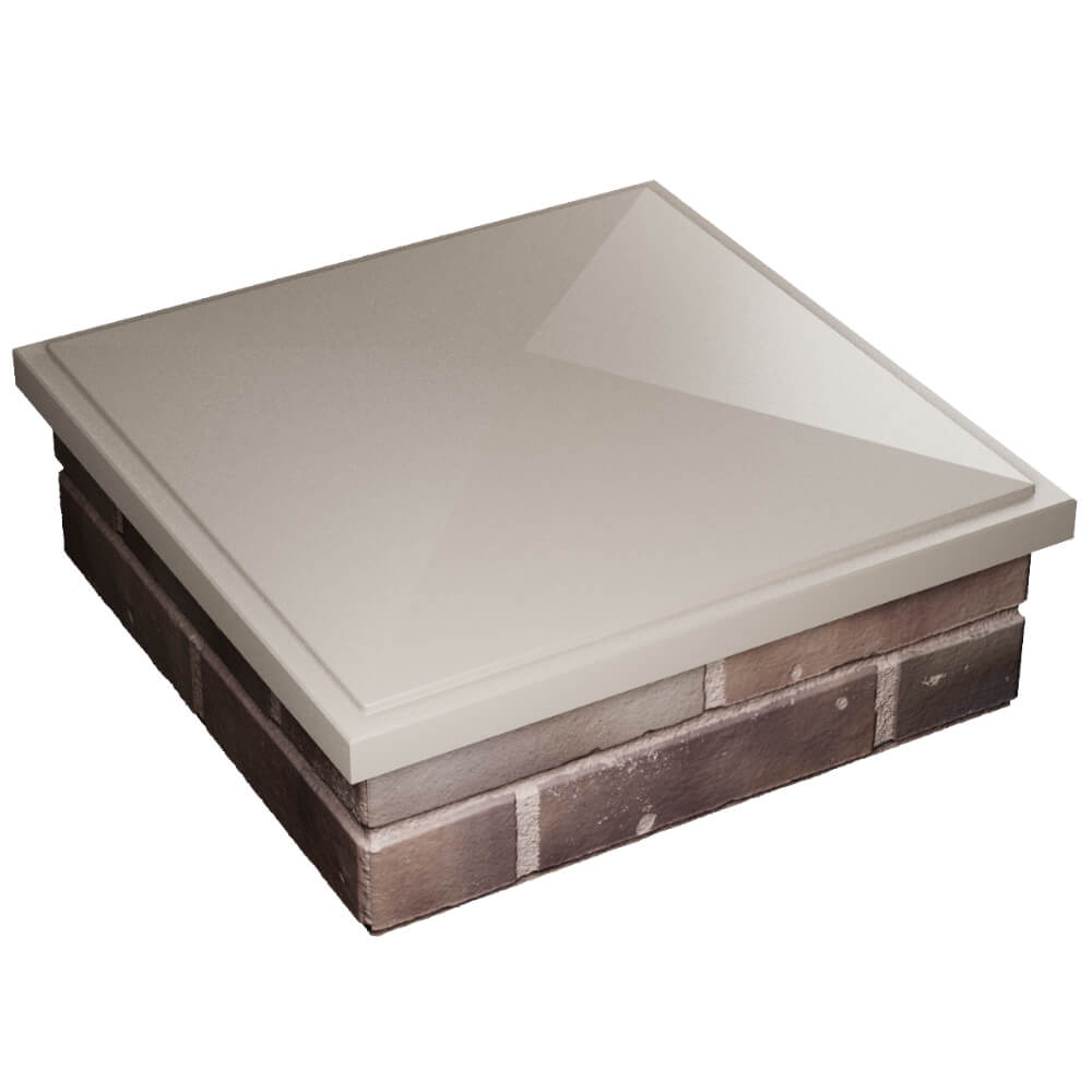 Колпак Zking БонаМоно Бежевый на столб 2х2 кирпича (515х515, 530х530мм) в Аксубаево фото