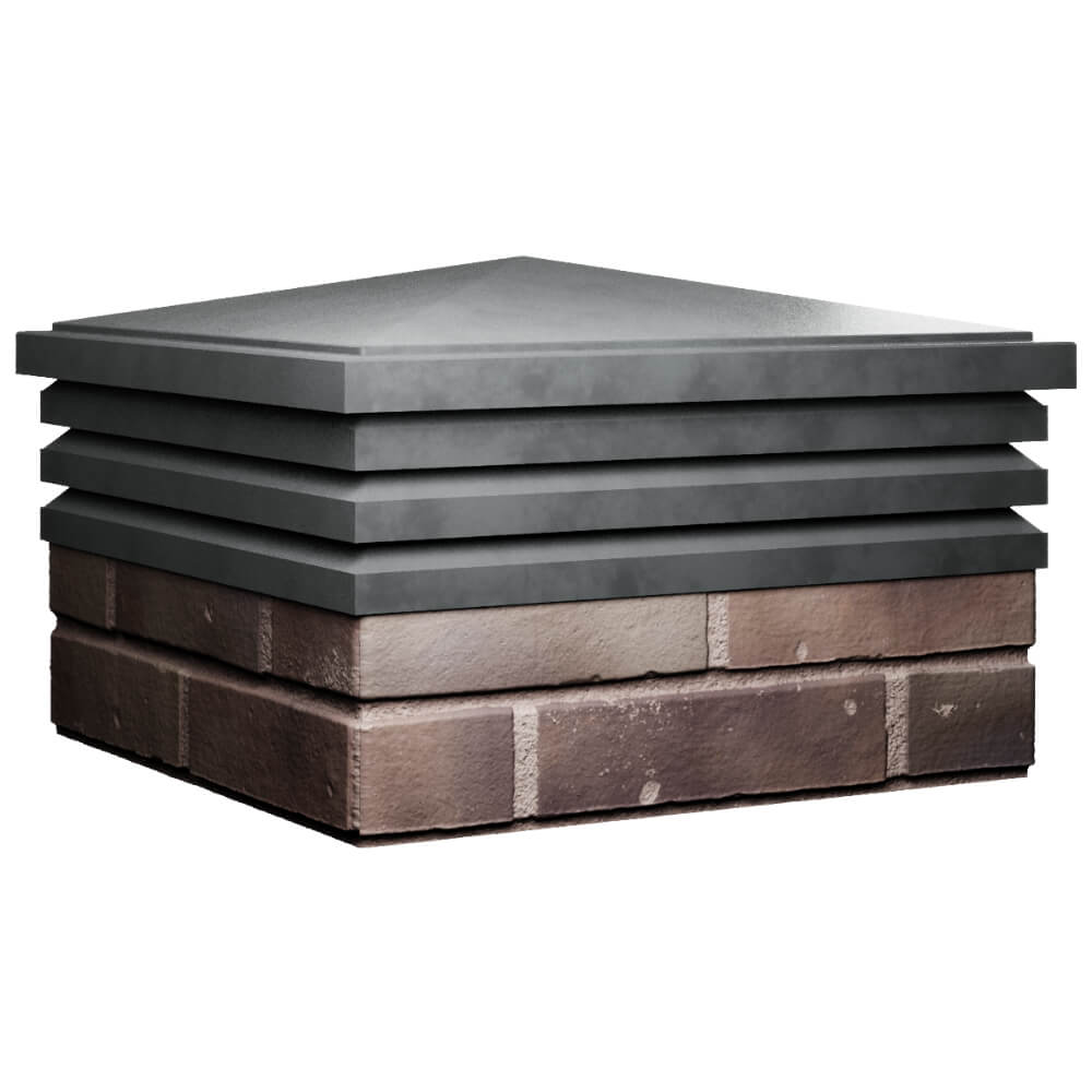 Колпак Zking Бона ХайТек Серый на столб 2х2 кирпича (513х513мм) в Аксубаево фото