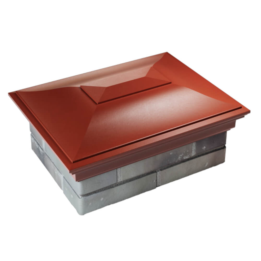 Колпак Zking Монблан Красный на столб 2х1.5 кирпича (515х385мм) Аксубаево фото