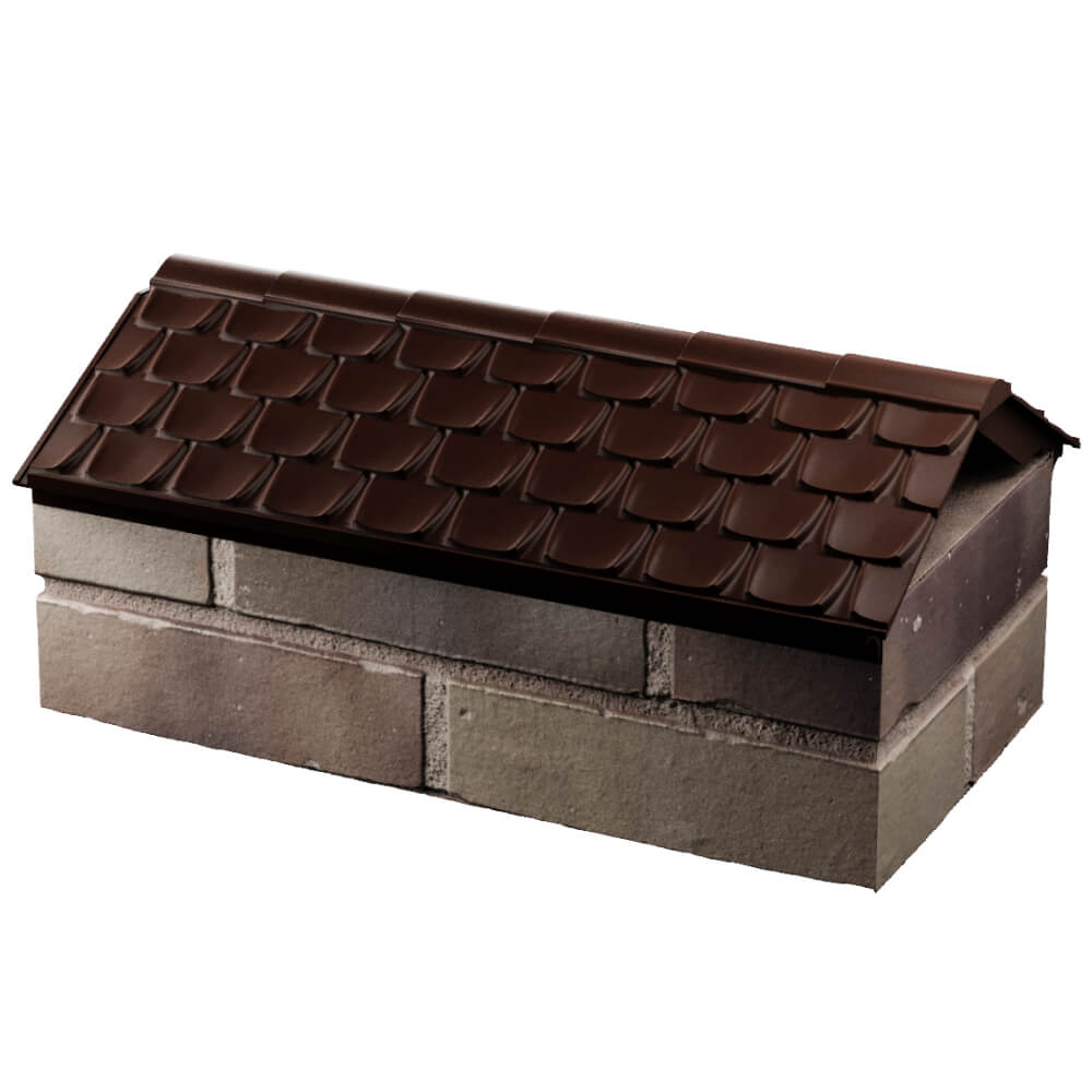 Парапет Zking Эльбрус Коричневый с посадкой на 1 кирпич (255мм) в Аксубаево фото