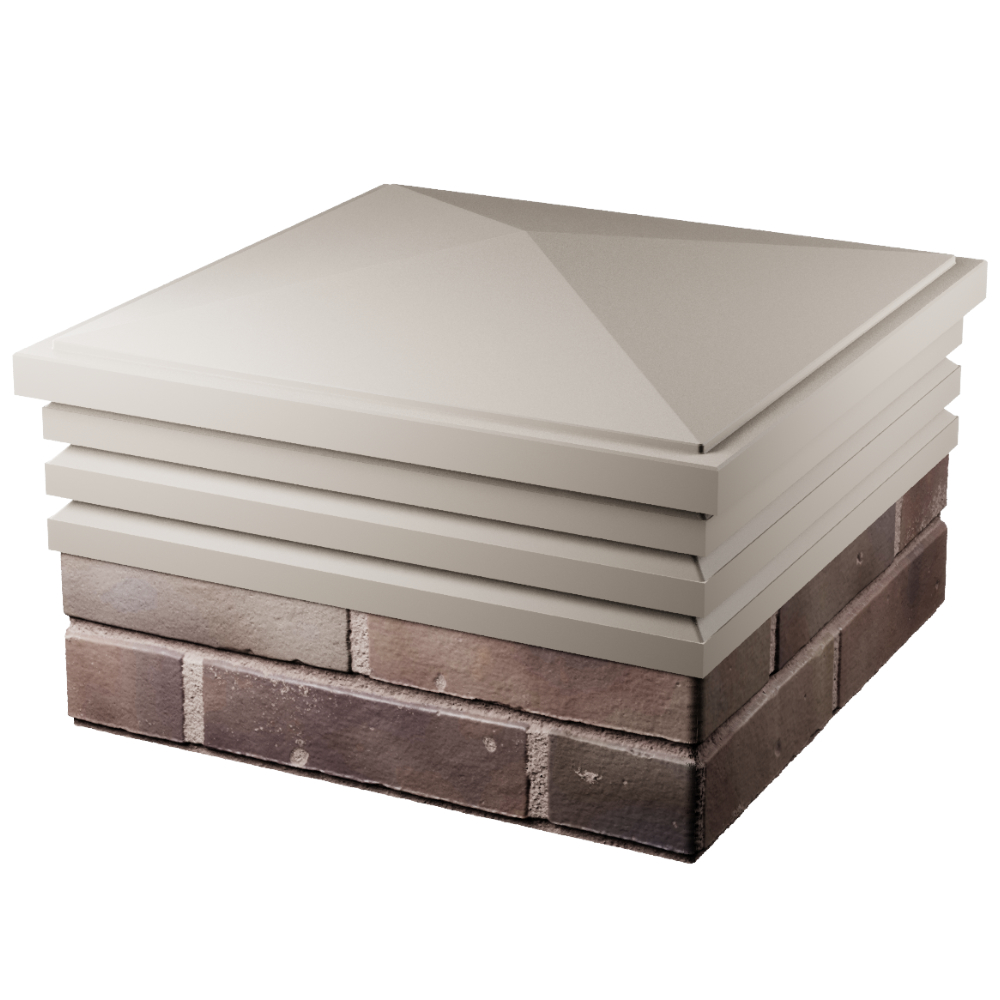 Колпак Zking Бона ХайТек Бежевый на столб 2х2 кирпича (513х513мм) в Аксубаево фото