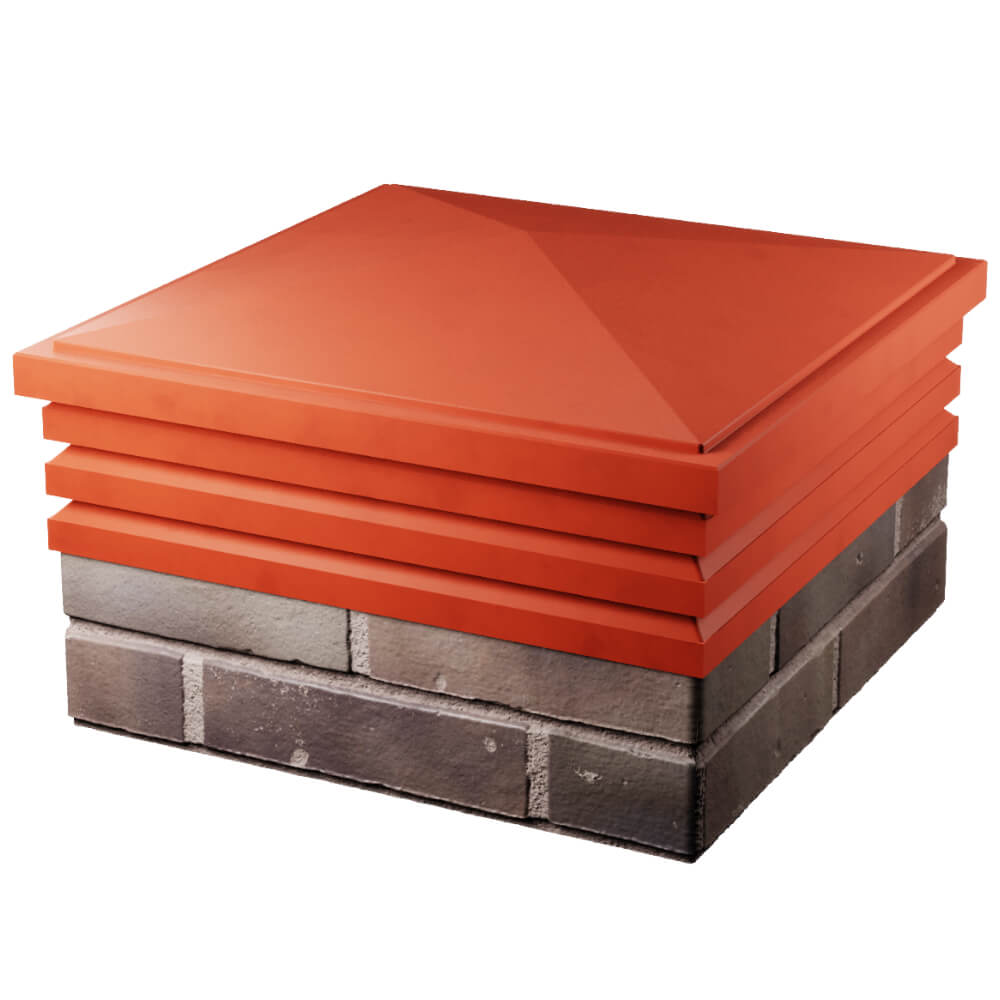 Колпак Zking Бона ХайТек Красный на столб 2х2 кирпича (513х513мм) в Аксубаево фото