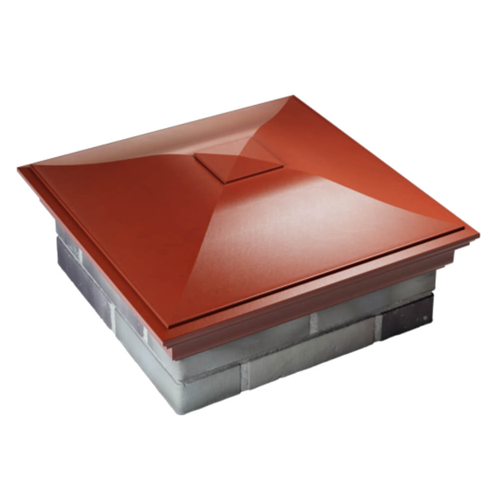 Колпак Zking Монблан Красный на столб 2х2 кирпича (515х515мм) Аксубаево фото