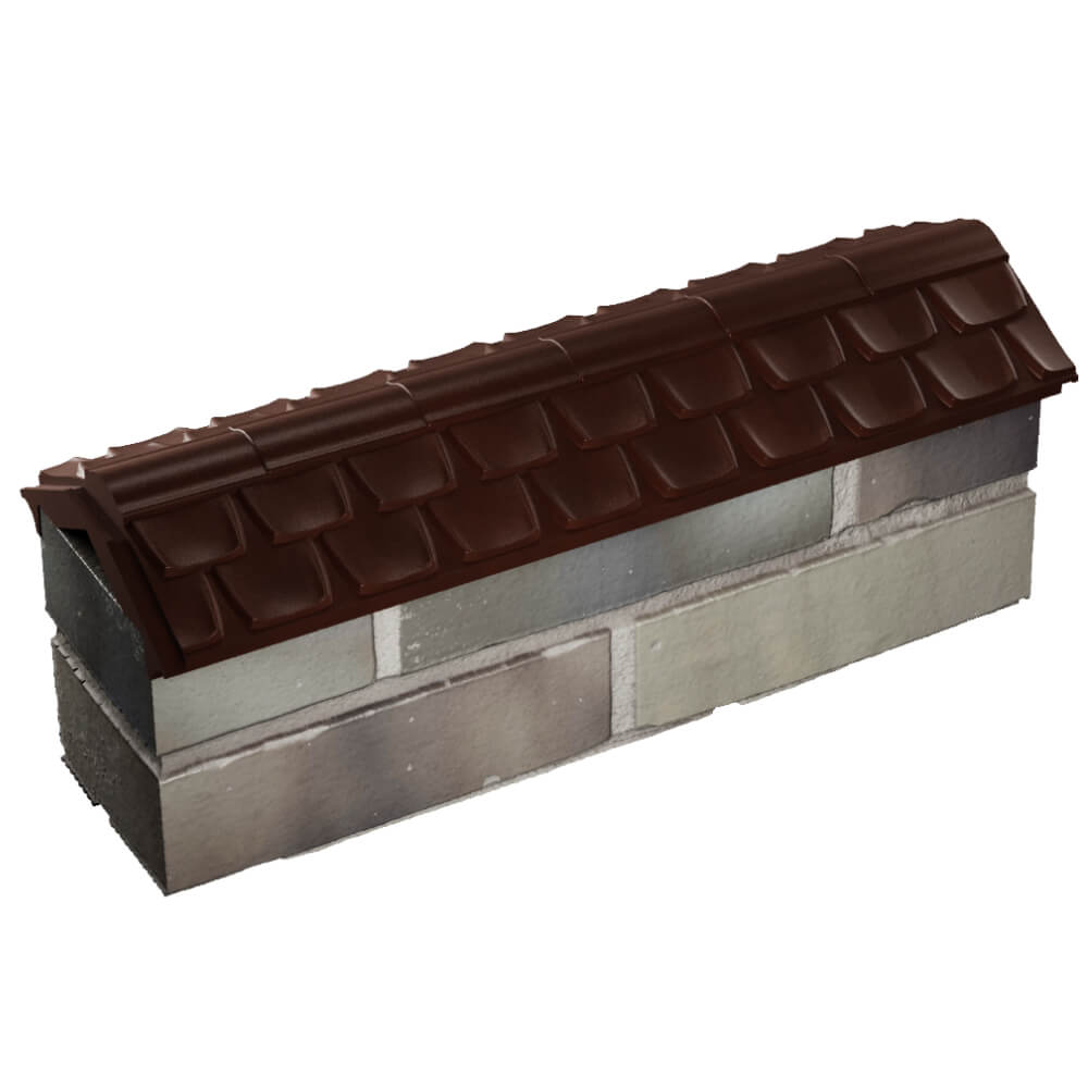 Парапет Zking Эльбрус Коричневый с посадкой на 0.5 кирпича (130мм) в Аксубаево фото