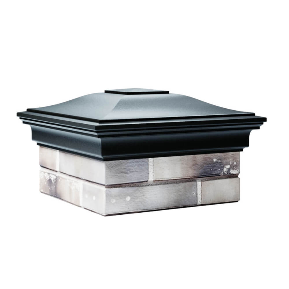 Колпак Zking Монблан Черный на столб 1.5х1.5 еврокирпича 0.7НФ (355х355мм) в Аксубаево фото