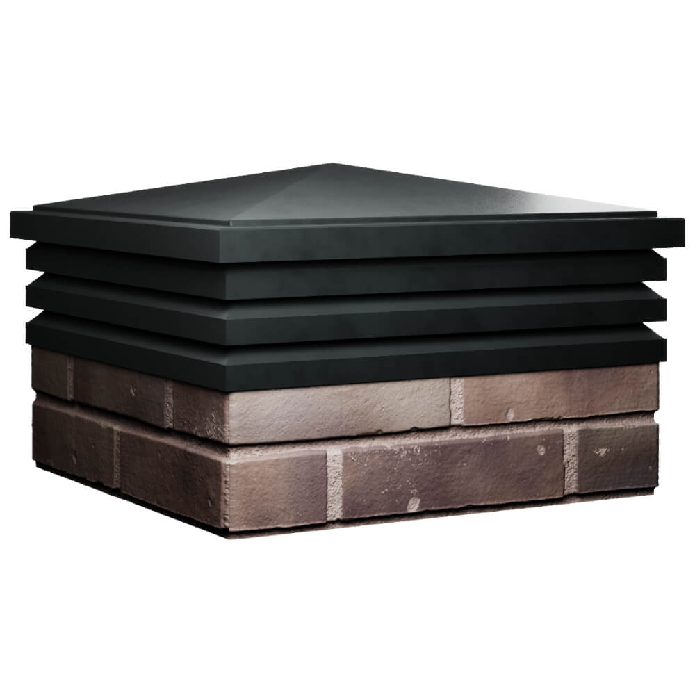 Колпак Zking Бона ХайТек Черный на столб 2х2 кирпича (513х513мм) в Аксубаево фото