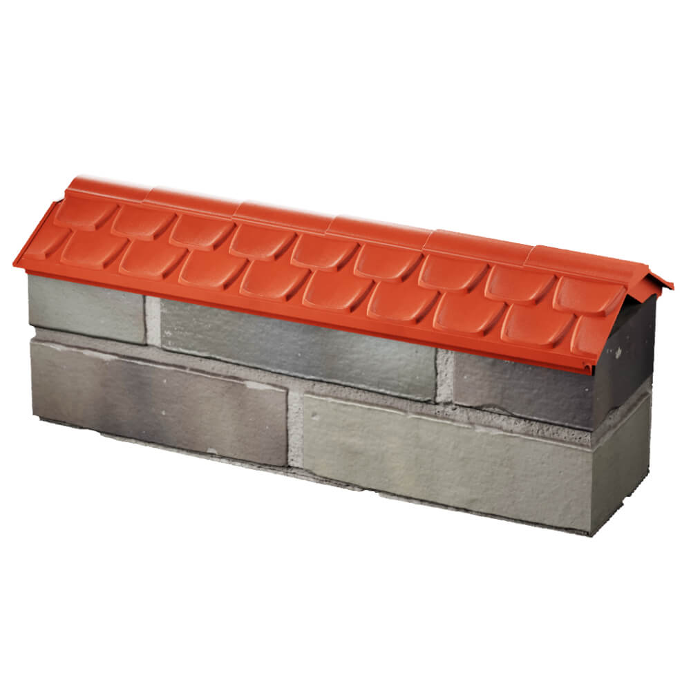 Парапет Zking Эльбрус Красный с посадкой на 0.5 кирпича (130мм) в Аксубаево фото