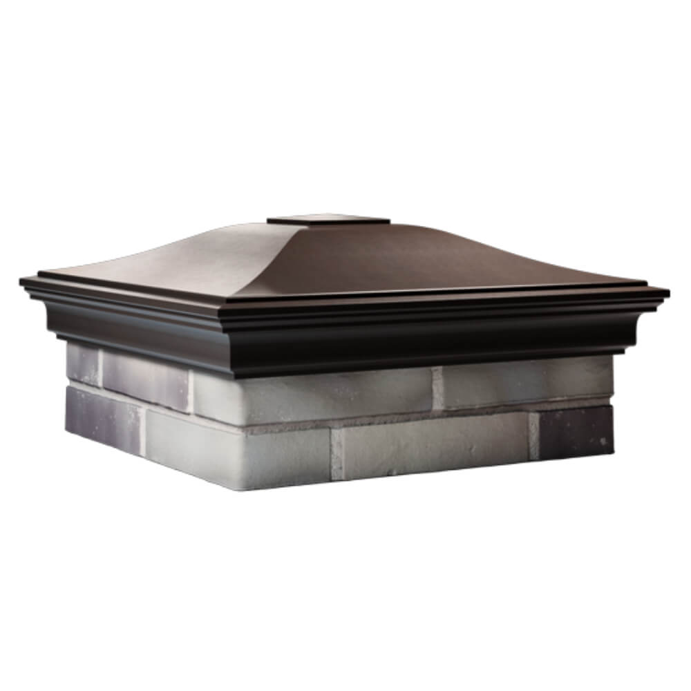 Колпак Zking Монблан Коричневый на столб 2х2 кирпича (515х515мм) в Аксубаево фото