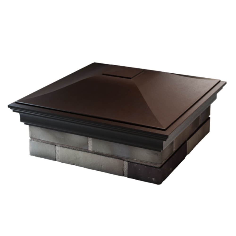 Колпак Zking Монблан Коричневый на столб 2х2 кирпича (515х515мм) в Аксубаево фото