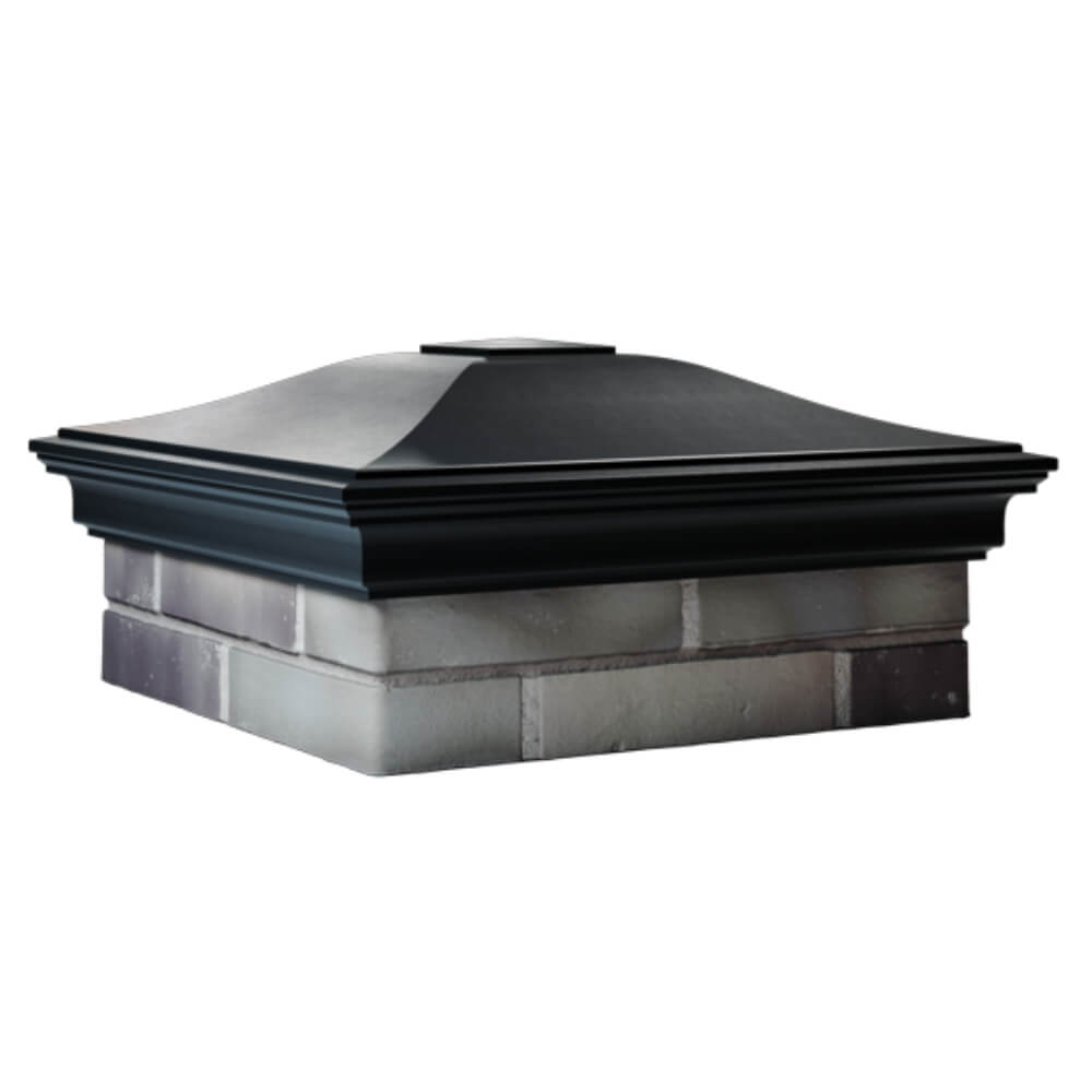 Колпак Zking Монблан Черный на столб 2х2 кирпича (515х515мм) в Аксубаево фото