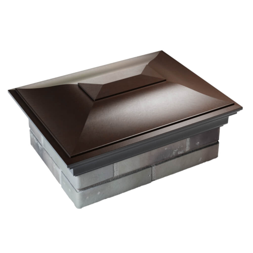 Колпак Zking Монблан Коричневый на столб 2х1.5 кирпича (515х385мм) Аксубаево фото