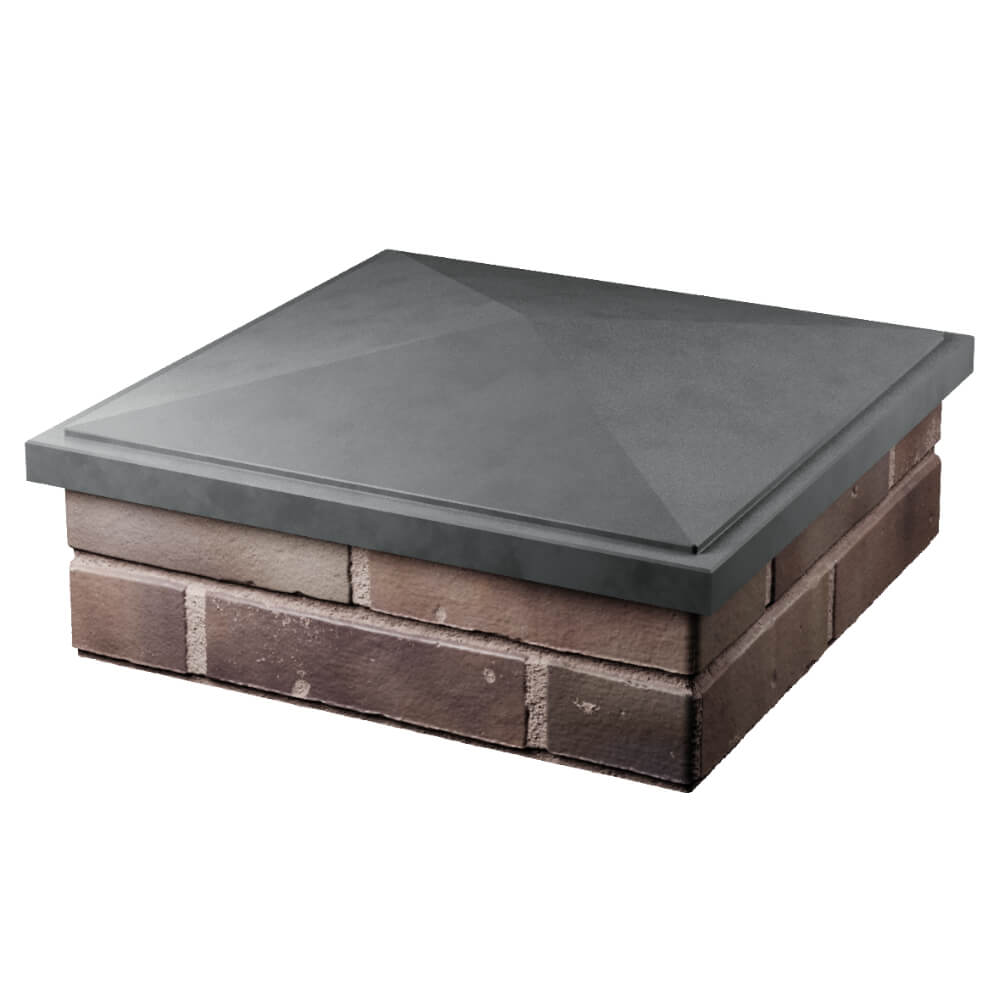 Колпак Zking БонаМоно Серый на столб 2х2 кирпича (515х515, 530х530мм) в Аксубаево фото