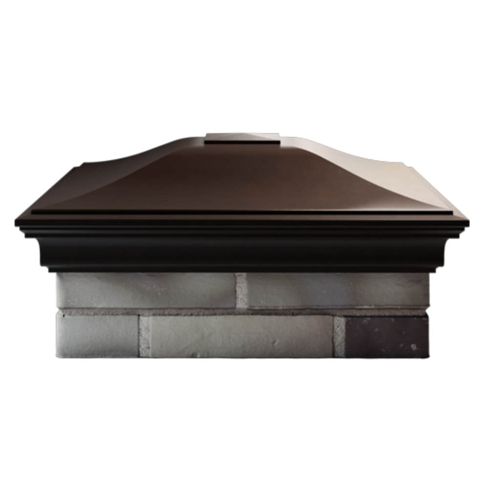Колпак Zking Монблан Коричневый на столб 2х2 кирпича (515х515мм) в Аксубаево фото