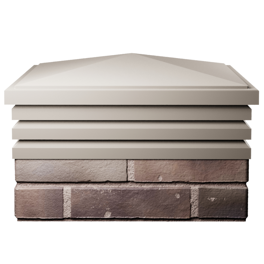 Колпак Zking Бона ХайТек Бежевый на столб 2х2 кирпича (513х513мм) Аксубаево фото