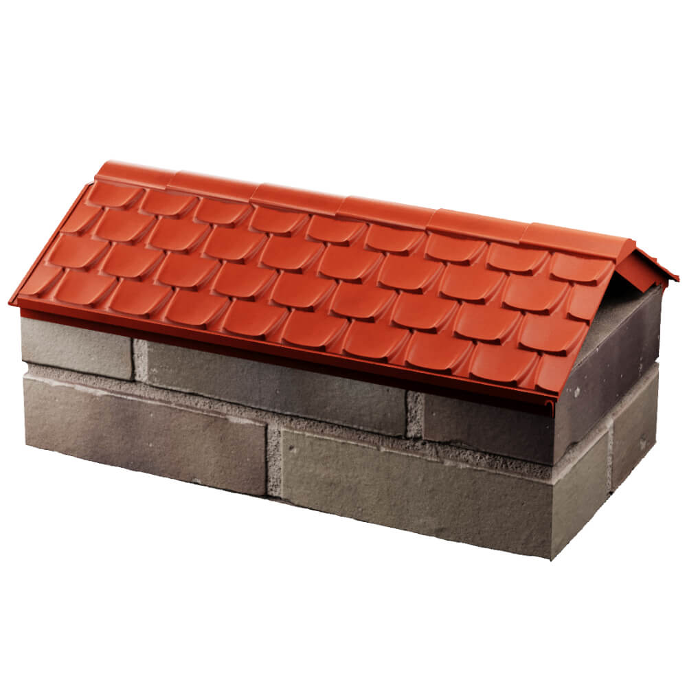 Парапет Zking Эльбрус Красный с посадкой на 1 кирпич (255мм) в Аксубаево фото