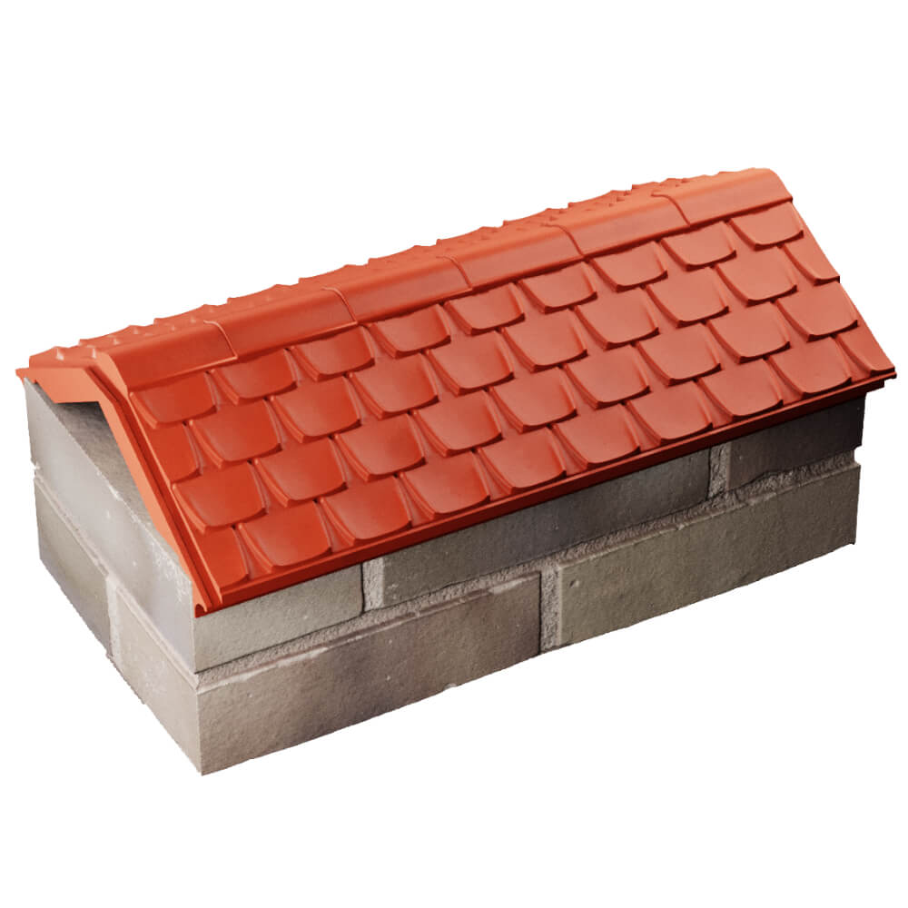 Парапет Zking Эльбрус Красный с посадкой на 1 кирпич (255мм) в Аксубаево фото