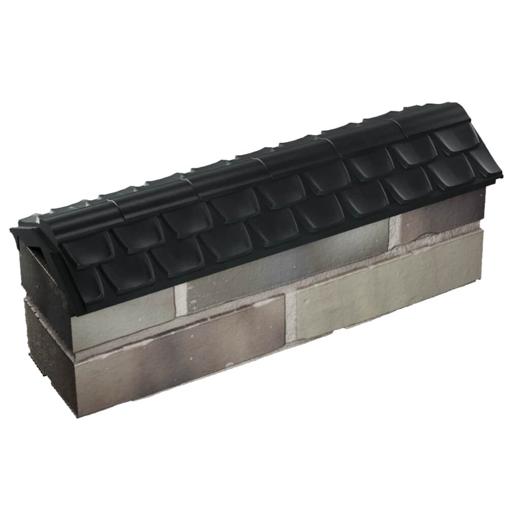 Парапет Zking Эльбрус Черный с посадкой на 0.5 кирпича (130мм) в Аксубаево фото