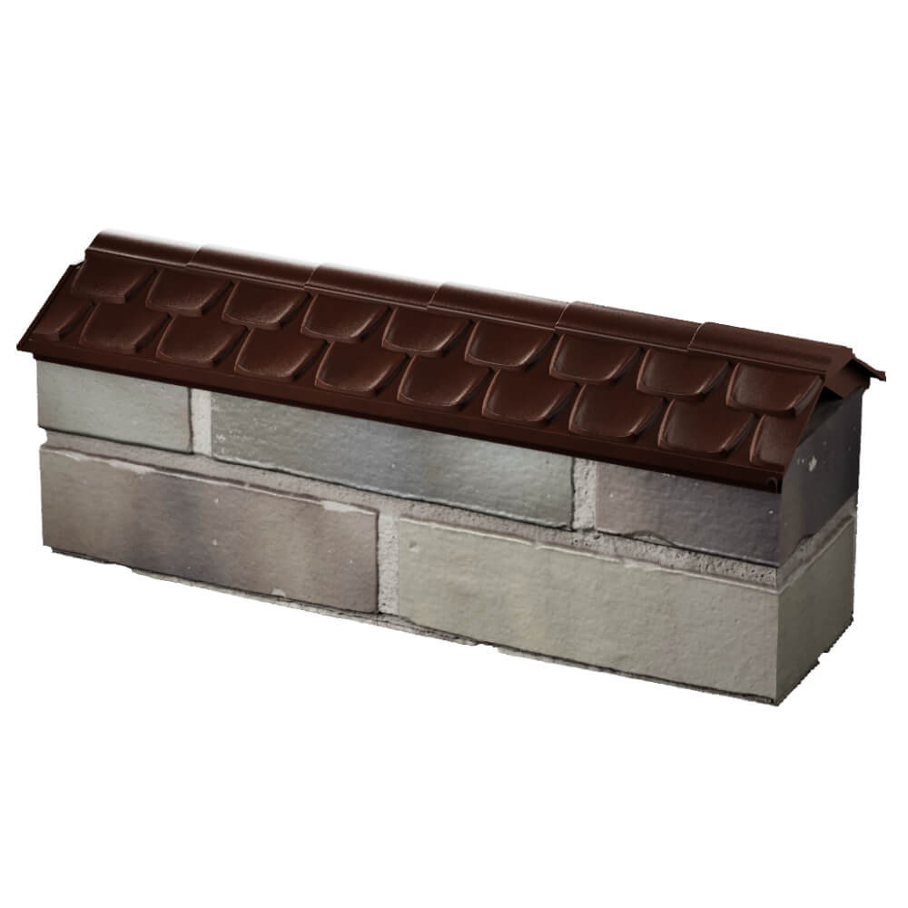 Парапет Zking Эльбрус Коричневый с посадкой на 0.5 кирпича (130мм) в Аксубаево фото