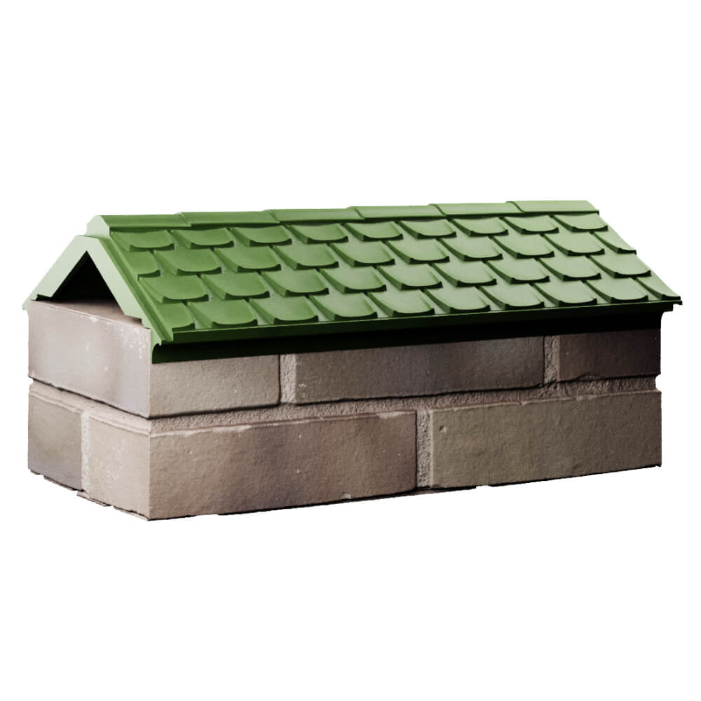 Парапет Zking Эльбрус Зеленый с посадкой на 1 кирпич (255мм) Аксубаево фото