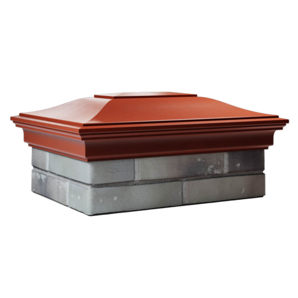 Колпак Zking Монблан Красный на столб 2х1.5 кирпича (515х385мм) в Аксубаево фото