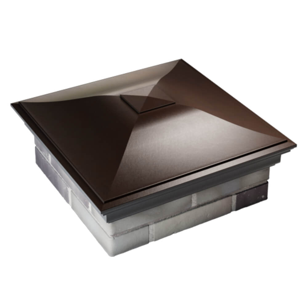 Колпак Zking Монблан Коричневый на столб 2х2 кирпича (515х515мм) Аксубаево фото