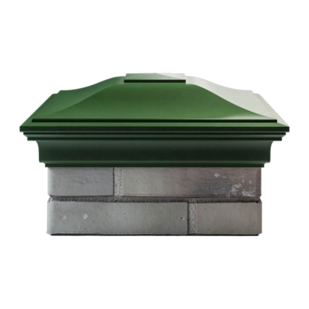 Колпак Zking Монблан Зеленый на столб 1.5х1.5 еврокирпича 0.7НФ (355х355мм) Аксубаево фото