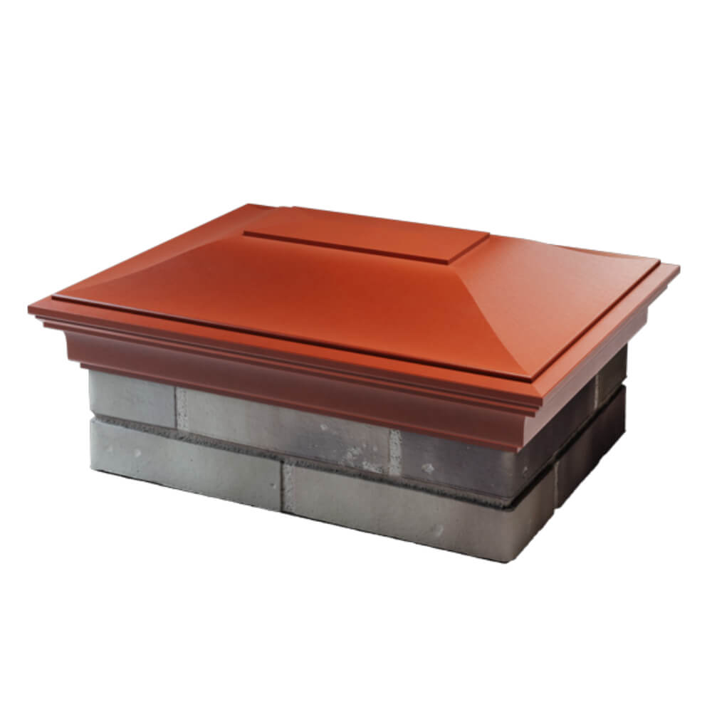 Колпак Zking Монблан Красный на столб 2х1.5 кирпича (515х385мм) в Аксубаево фото