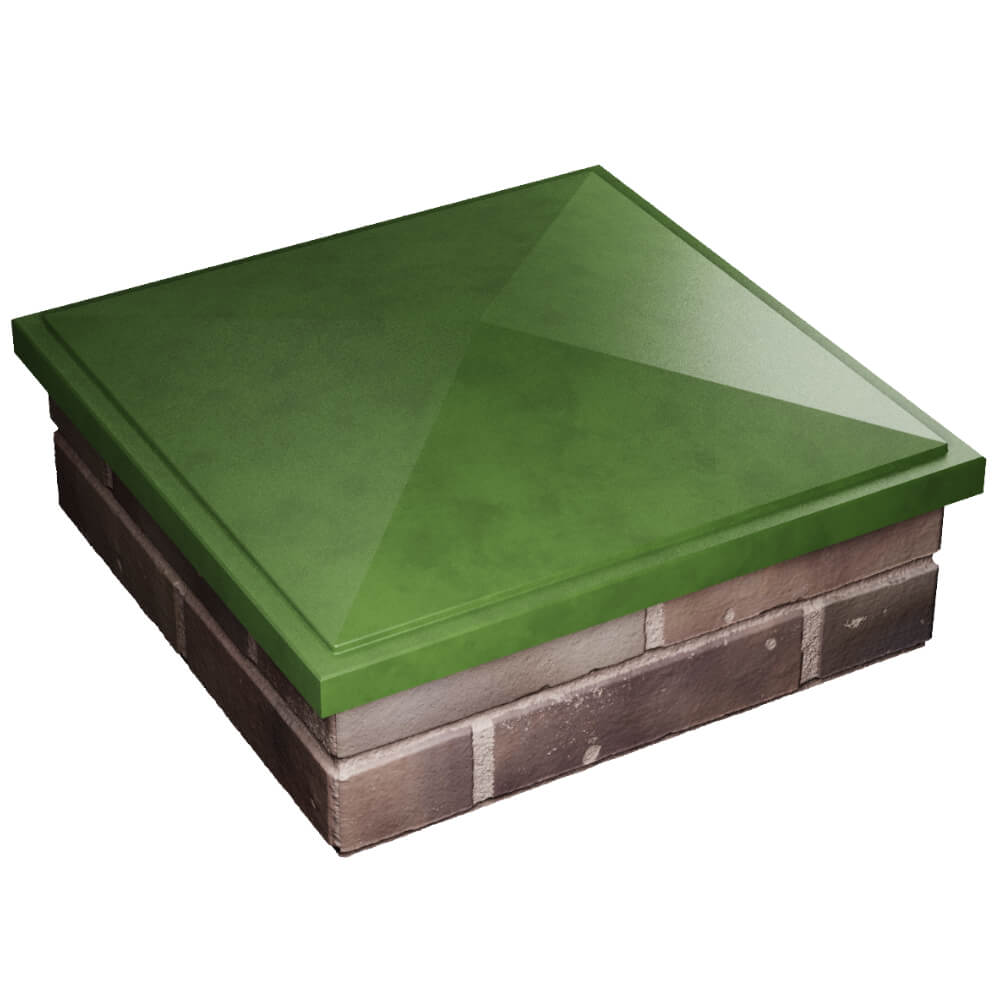 Колпак Zking БонаМоно Зеленый на столб 2х2 кирпича (515х515, 530х530мм) в Аксубаево фото