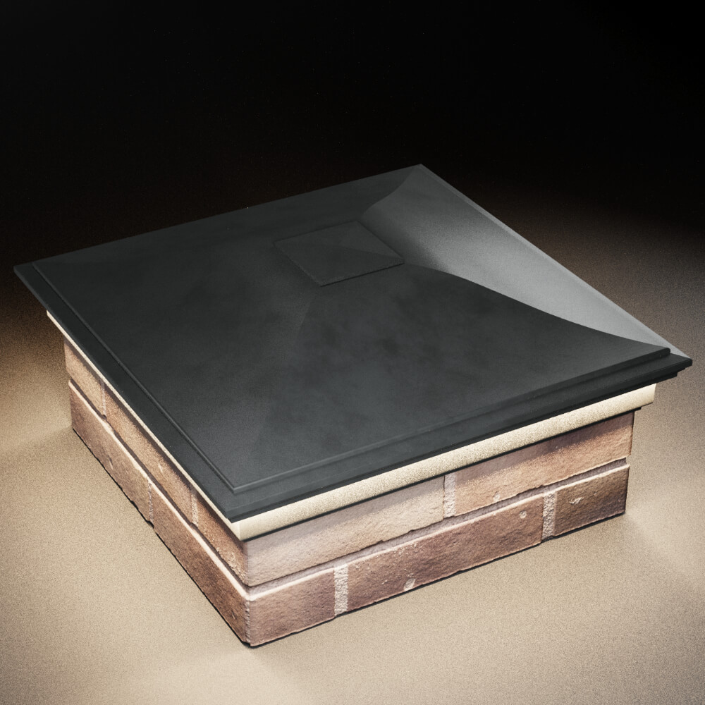 Колпак Zking Монблан Серый на столб 2х2 кирпича (515х515мм) c подсветкой в Аксубаево фото