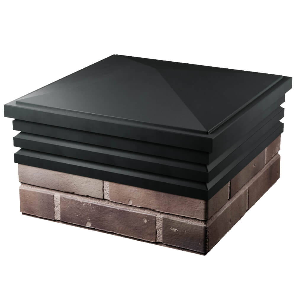 Колпак Zking Бона ХайТек Черный на столб 2х2 кирпича (513х513мм) в Аксубаево фото