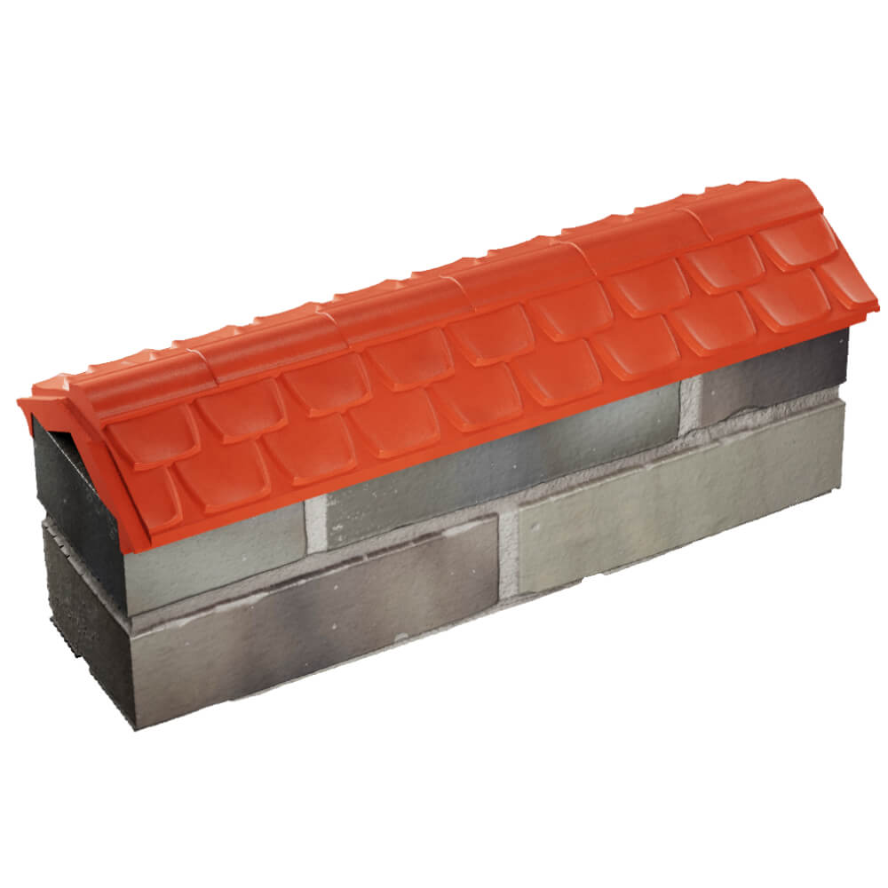 Парапет Zking Эльбрус Красный с посадкой на 0.5 кирпича (130мм) в Аксубаево фото