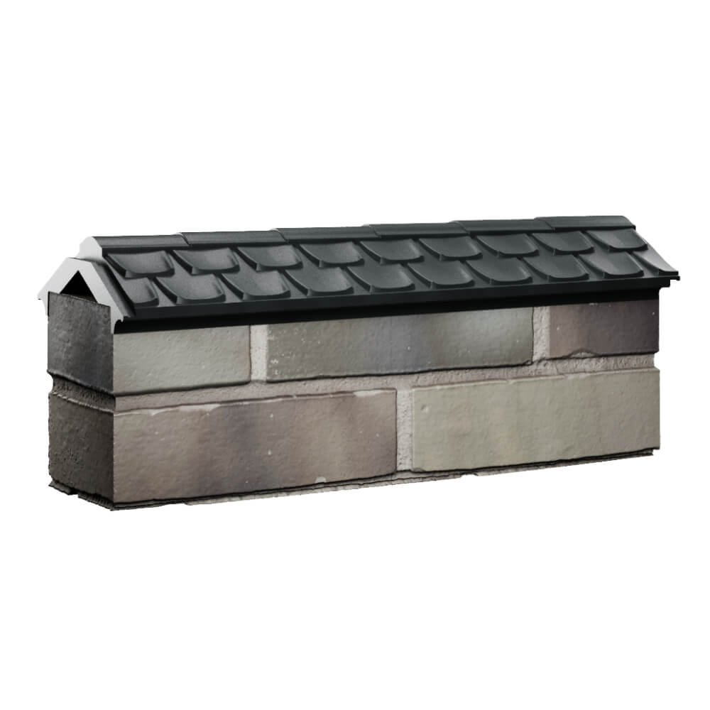 Парапет Zking Эльбрус Черный с посадкой на 0.5 кирпича (130мм) Аксубаево фото