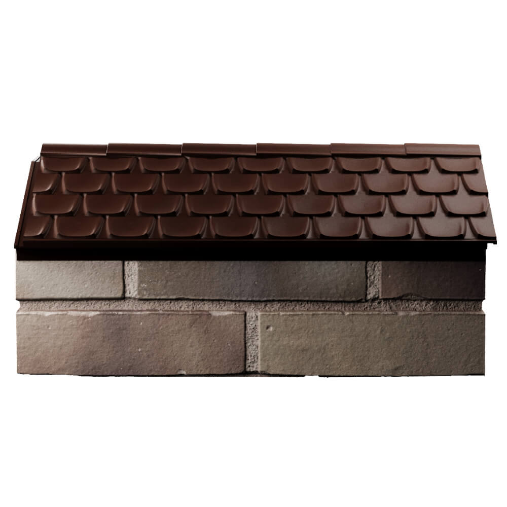 Парапет Zking Эльбрус Коричневый с посадкой на 1 кирпич (255мм) в Аксубаево фото