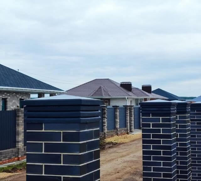 Колпак Zking Бона ХайТек Серый на столб 1.5х1.5 кирпича (385х385мм) в Аксубаево фото