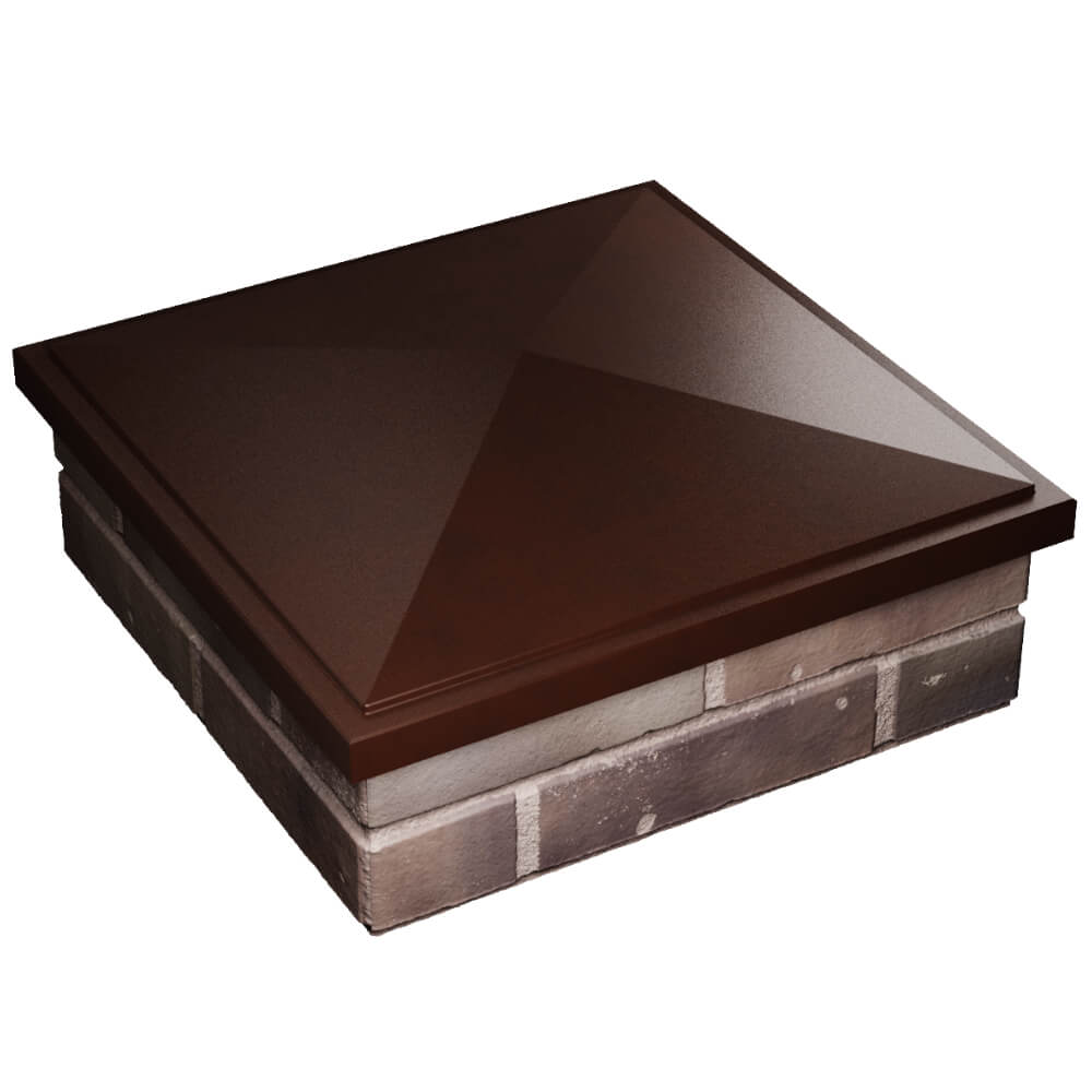 Колпак Zking БонаМоно Коричневый на столб 2х2 кирпича (515х515, 530х530мм) в Аксубаево фото