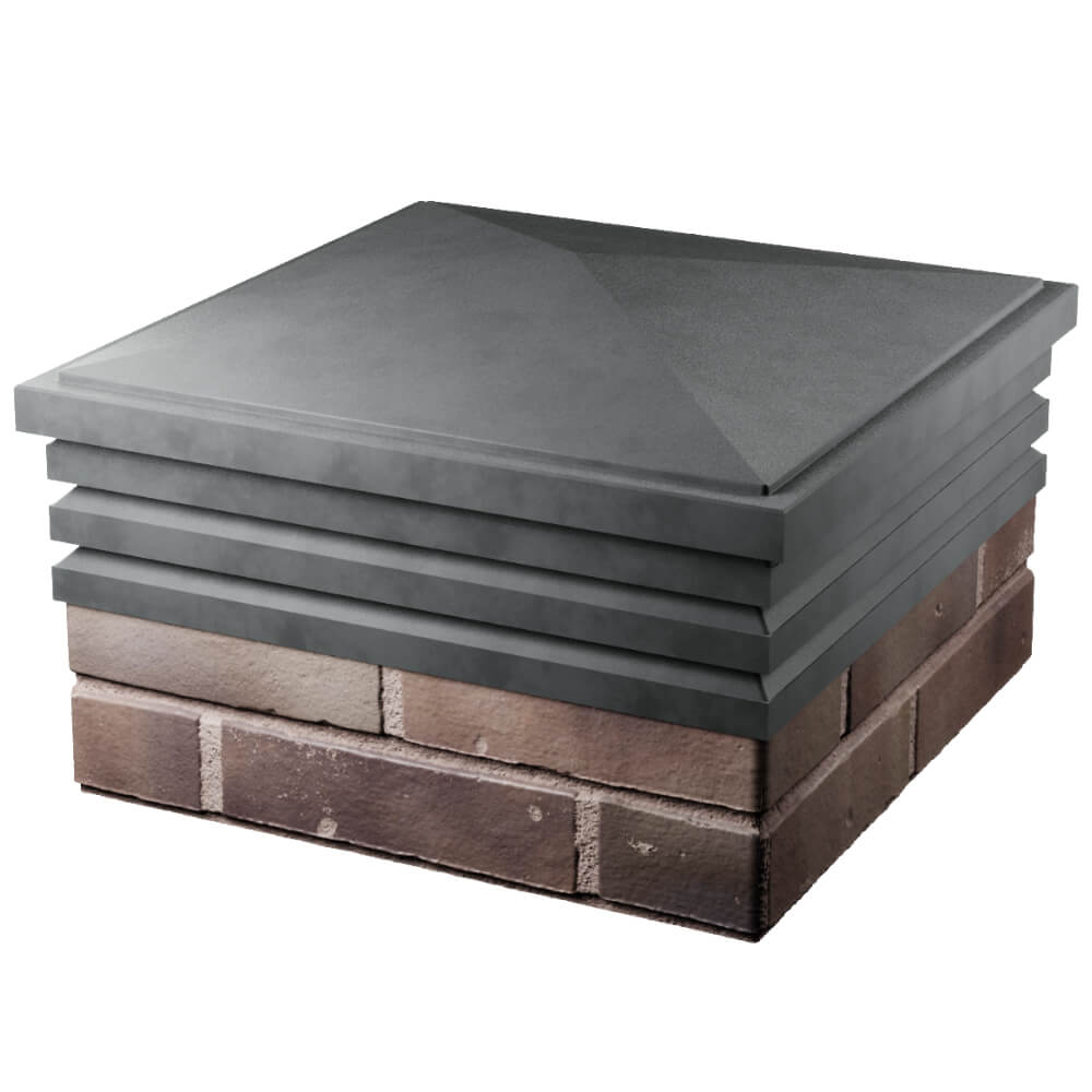 Колпак Zking Бона ХайТек Серый на столб 2х2 кирпича (513х513мм) в Аксубаево фото