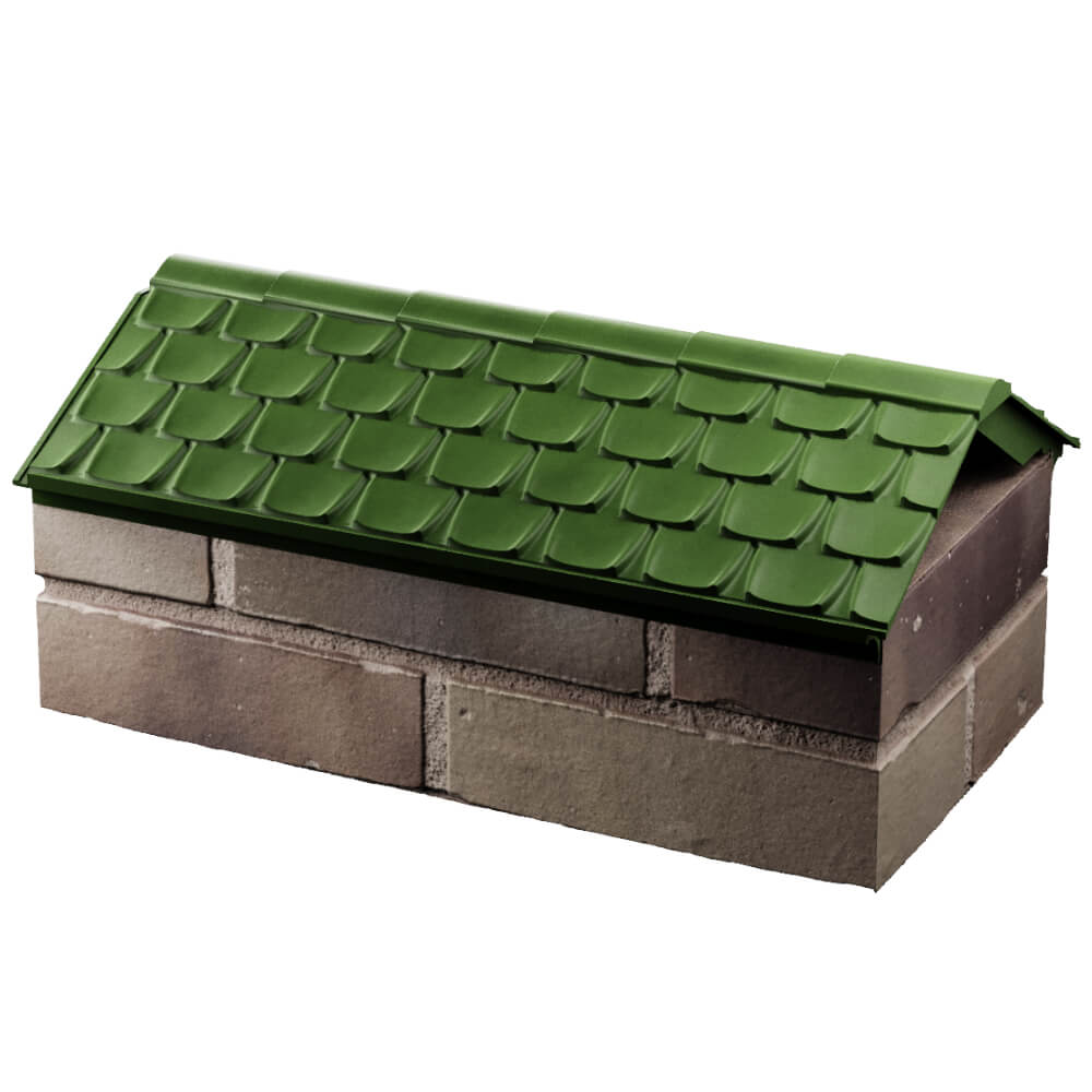 Парапет Zking Эльбрус Зеленый с посадкой на 1 кирпич (255мм) в Аксубаево фото