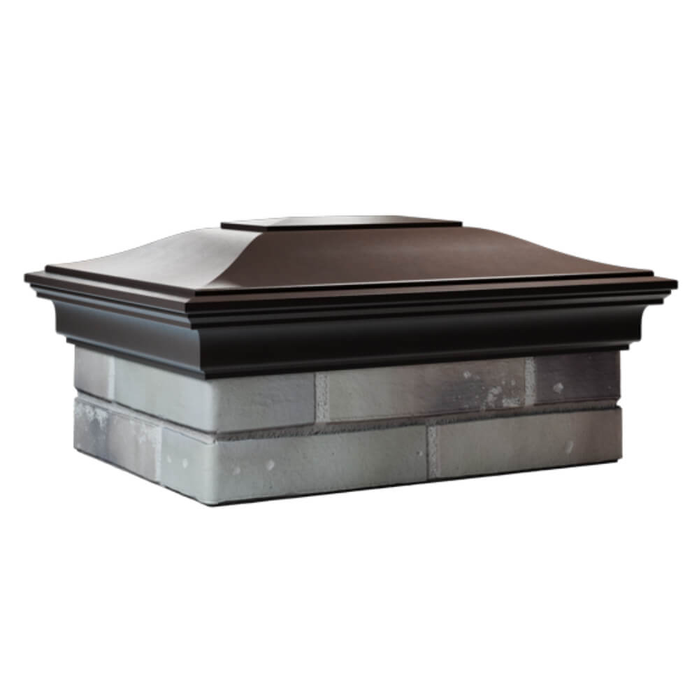 Колпак Zking Монблан Коричневый на столб 2х1.5 кирпича (515х385мм) в Аксубаево фото