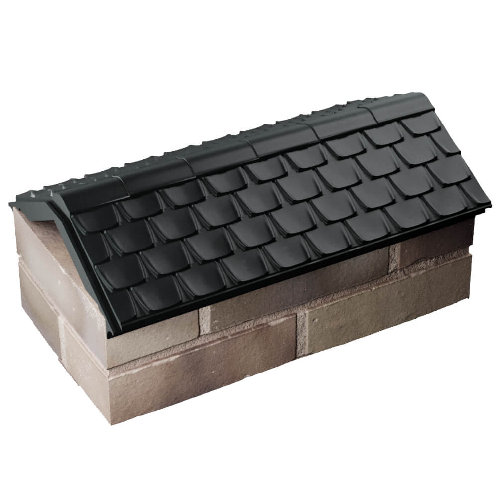 Парапет Zking Эльбрус Черный с посадкой на 1 кирпич (255мм) в Аксубаево фото