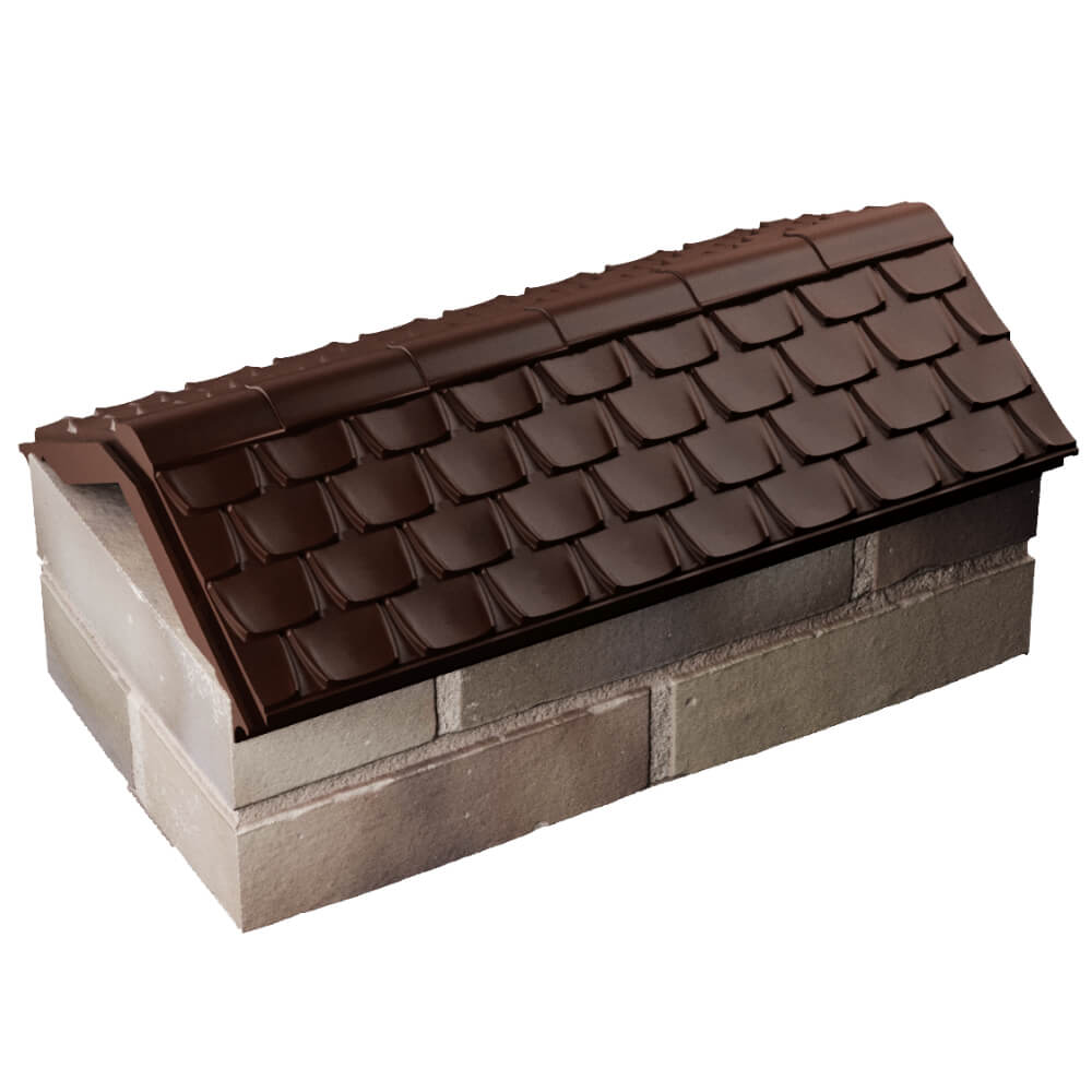 Парапет Zking Эльбрус Коричневый с посадкой на 1 кирпич (255мм) в Аксубаево фото
