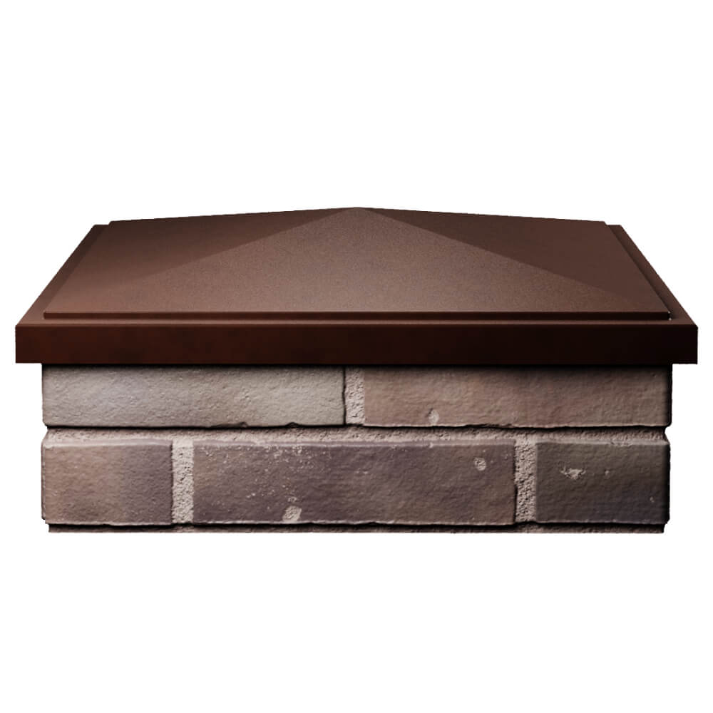 Колпак Zking БонаМоно Коричневый на столб 2х2 кирпича (515х515, 530х530мм) Аксубаево фото