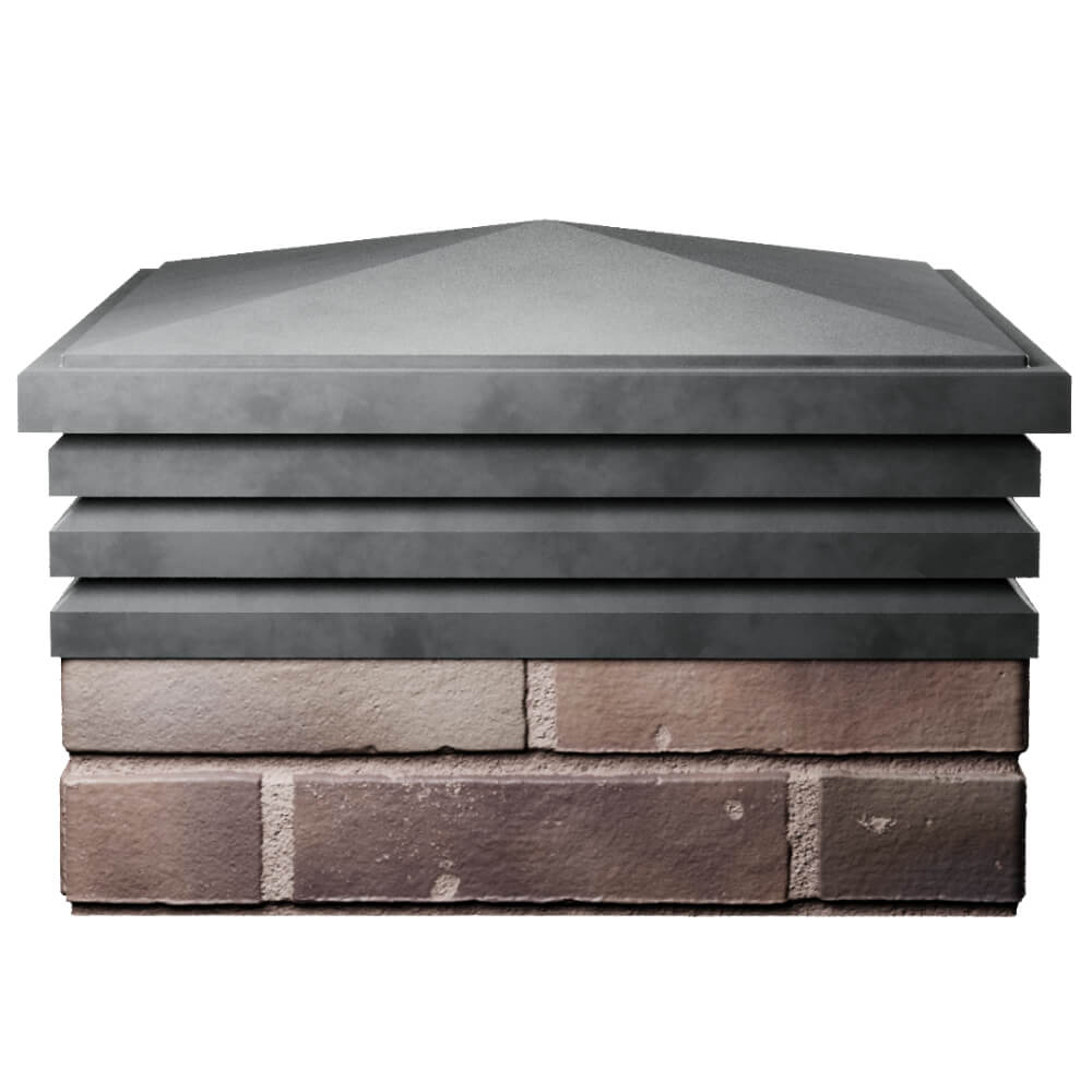 Колпак Zking Бона ХайТек Серый на столб 2х2 кирпича (513х513мм) Аксубаево фото