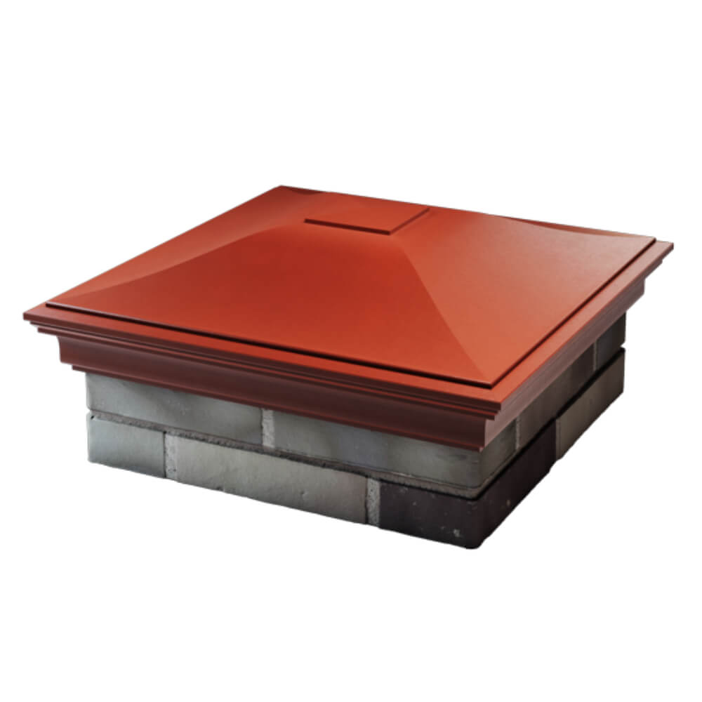 Колпак Zking Монблан Красный на столб 2х2 кирпича (515х515мм) в Аксубаево фото