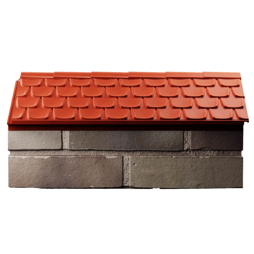 Парапет Zking Эльбрус Красный с посадкой на 1 кирпич (255мм) в Аксубаево фото