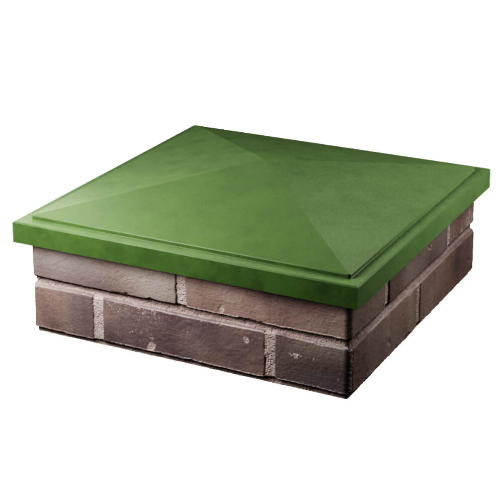 Колпак Zking БонаМоно Зеленый на столб 2х2 кирпича (515х515, 530х530мм) в Аксубаево фото