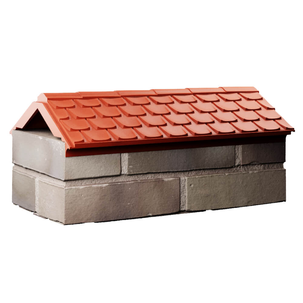 Парапет Zking Эльбрус Красный с посадкой на 1 кирпич (255мм) Аксубаево фото